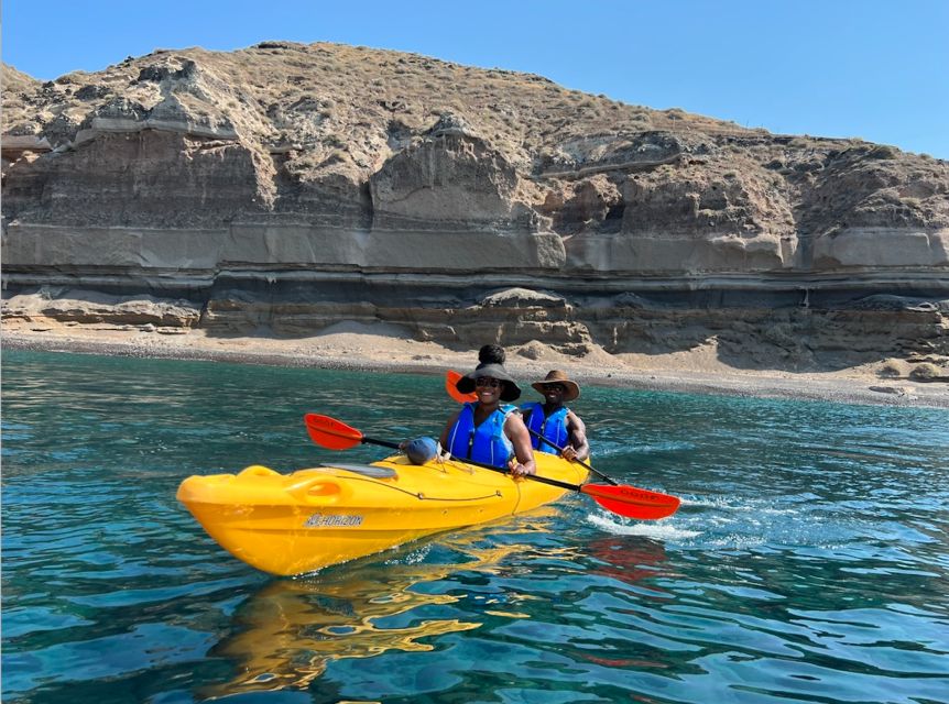 Santorini: Sea Caves Kayak Trip with Snorkeling and Picnic - Who should book this Santorini kayak trip?