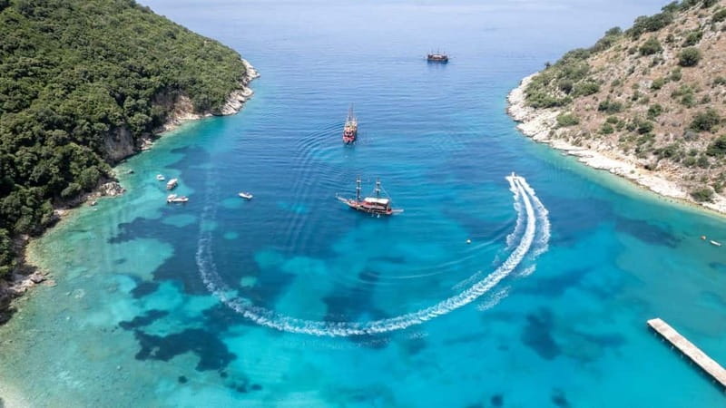 Saranda:Boat Tour to Kroreza with snorkelling,&umbrellas - Soldiers Bay and Kepi i Qefalit
