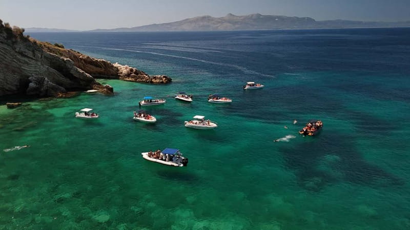 Saranda: Sea Adventure with 7 Stops, Drinks, & Snorkel Fun - A six-hour speedboat day along the Albanian Riviera