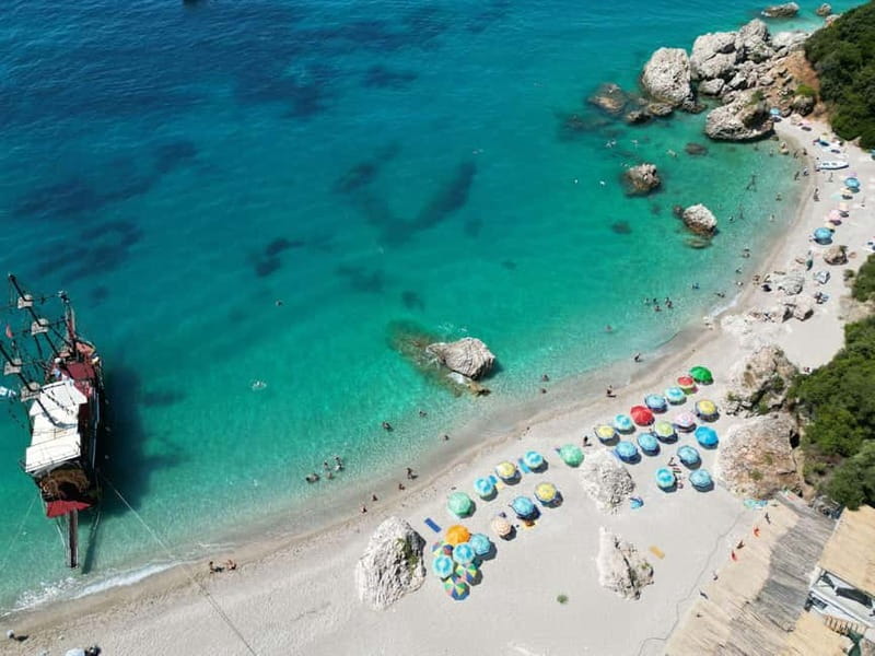 Saranda: Sea Adventure with 7 Stops, Drinks, & Snorkel Fun - Soldier Bay and Rrojdhe finish the route