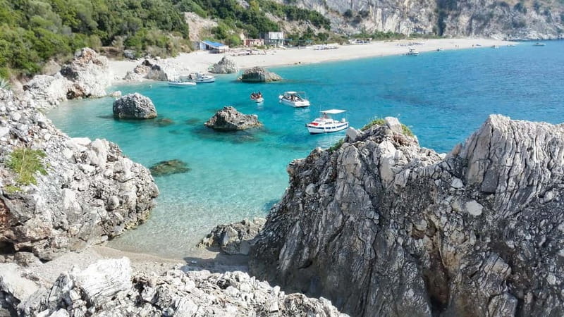 Sarandë: Boat Tour at Kroreza & Hidden Caves with Snorkeling - The short ride to Milot’s Cave
