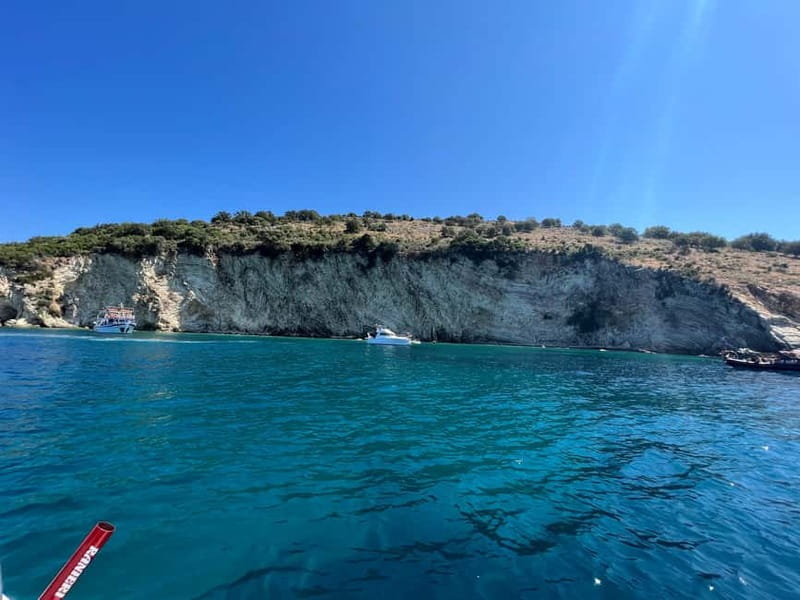 Sarandë:Boat Tour to Kroreza with snorkelling & umbrellas - From Sarandë’s promenade to the open coast