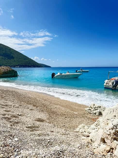 Sarandë: Boat Tour Turtle Cave Kakome & Krorez Snorkeling - Gremina offers the first proper swim
