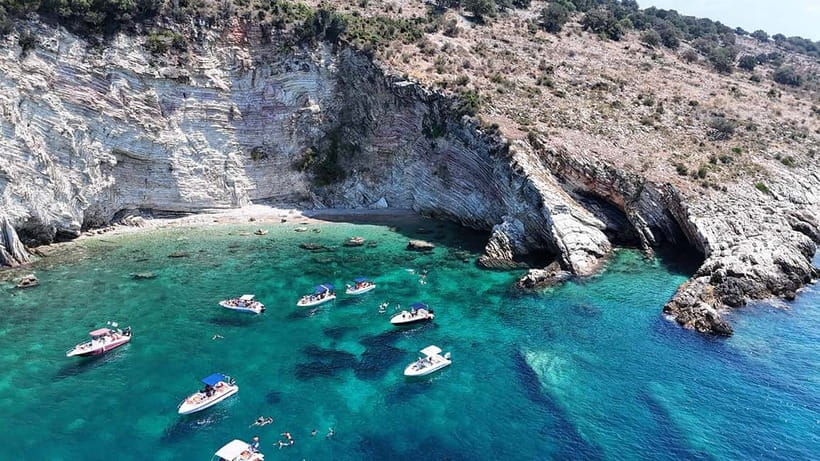 Sarandë: Boat Tour Turtle Cave Kakome & Krorez Snorkeling - The crew shapes the mood