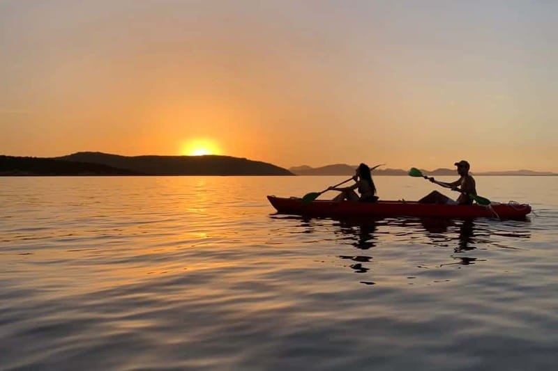 Sardinia: Sunset Kayak Tour + Snorkeling and Local Aperitif - Forty minutes back to Cala Suaraccia