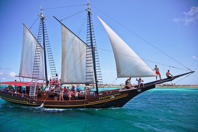 Set Sail in Aruba: Jolly Pirate Cruise with Snorkel Adventure - Boca Catalina Brings Calm Water and Reef Life