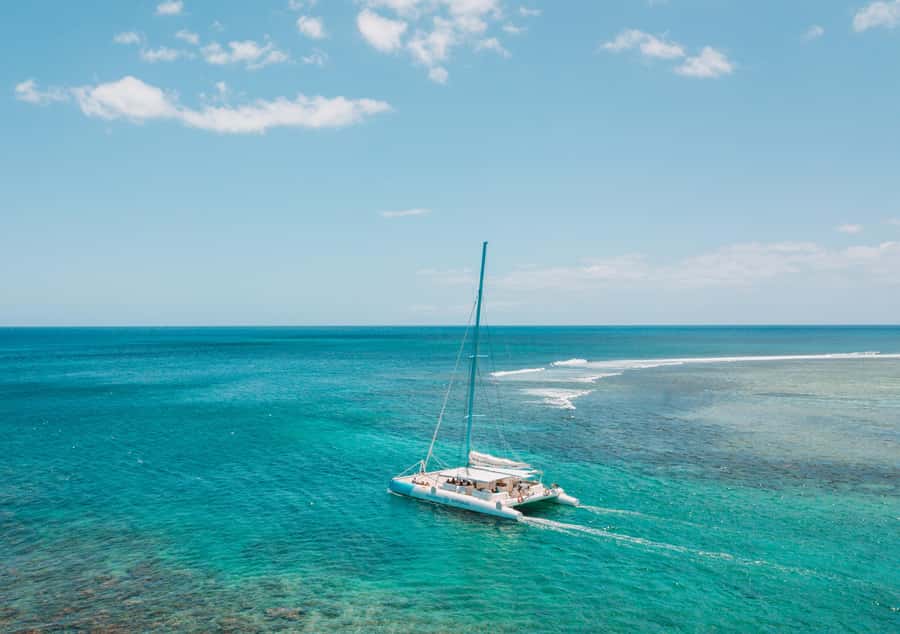 Southwest of Mauritius: Catamaran Cruise w/ Snorkeling - Tamarin Bay and the Search for Spinner Dolphins
