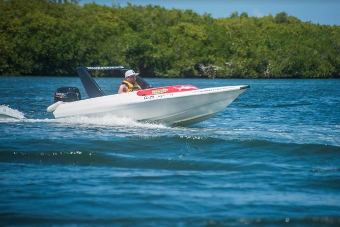 Speedboat and snorkel tour: Single Passenger Boat - Taking the wheel in Cancun’s Hotel Zone