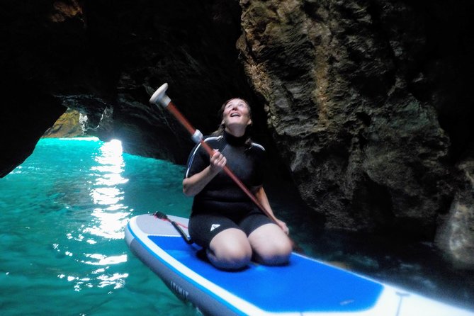 SUP Tour in Algarve Ingrina Caves w/ Snorkeling & Photos Included - Snorkeling, swimming, and optional cliff jumps
