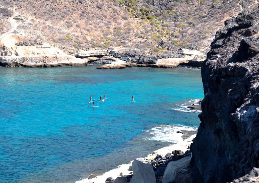 TENERIFE SUR | unforgettable SUP - SNORKELING EXPERIENCE - La Caleta’s Quiet Coves by Paddleboard