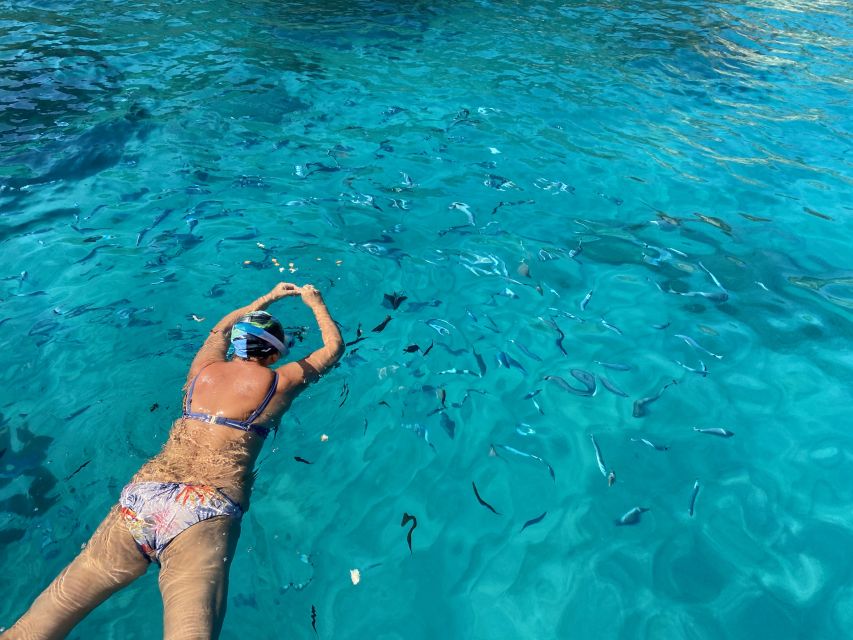 Tropea: Capo Vaticano Boat Trip with Snorkeling & Drink - Formicoli: snorkeling beside an ancient port