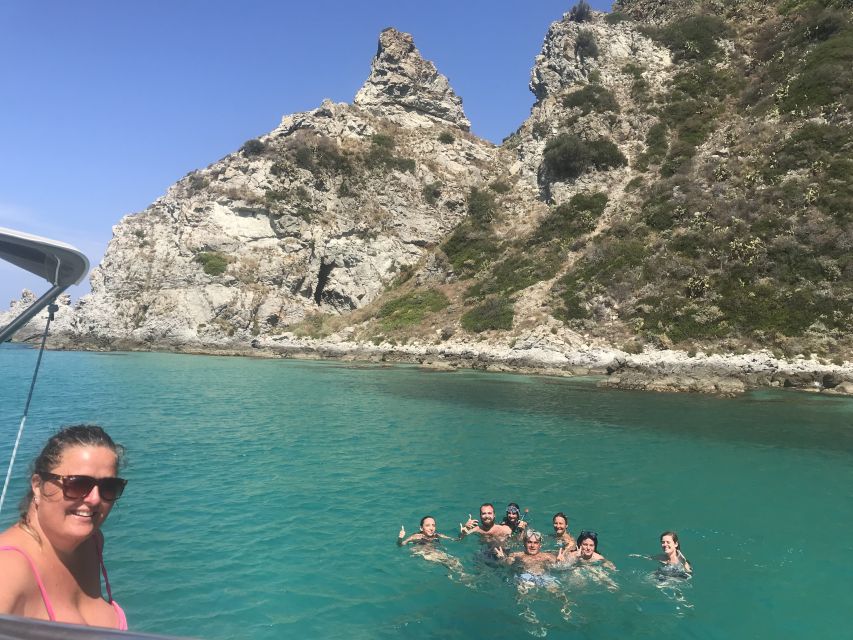 Tropea: Capo Vaticano Boat Trip with Snorkeling & Drink - Swimming, snorkeling, and what to pack