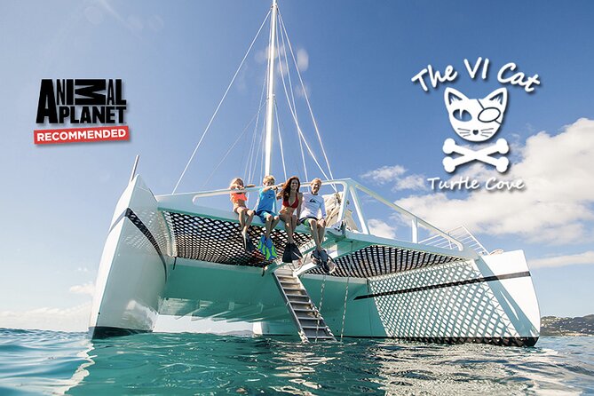Turtle Cove Catamaran Snorkel and Sail at Little Buck Island STT - The 54-foot catamaran ride to Little Buck Island