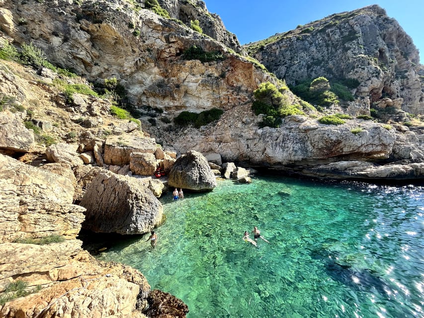 Xàbia: San Antonio Marine Reserve Snorkel & Cave Kayak Tour - Paddling from Av. del Mediterráneo toward Cabo de San Antonio