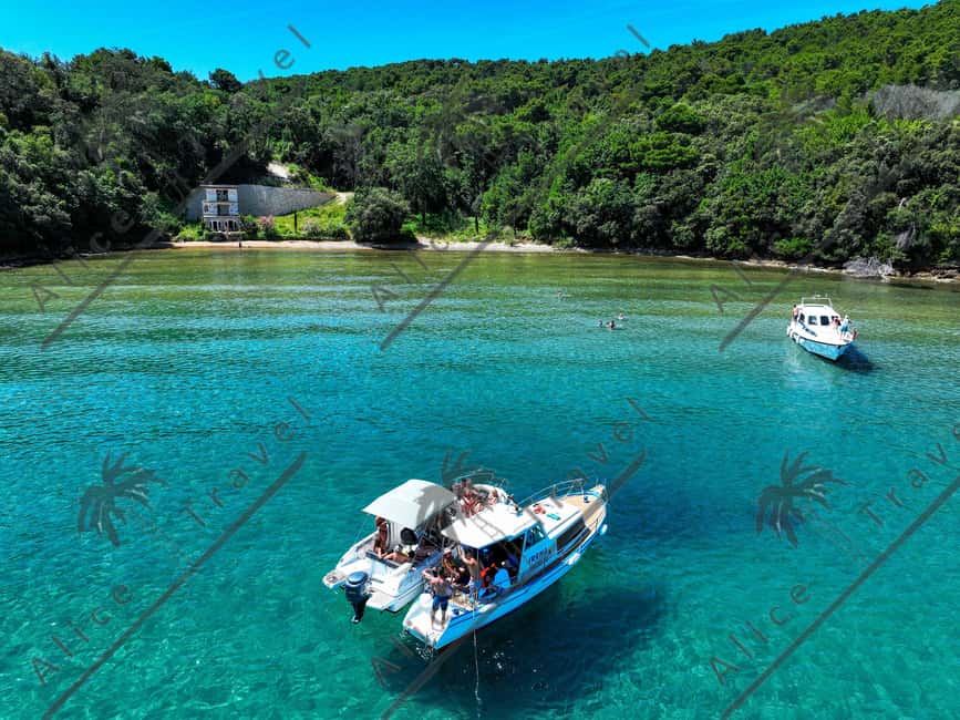 Zadar: 3 Island Speedboat Tour with Wine and Snorkeling - Kostanj Bay: your first swim in clear water