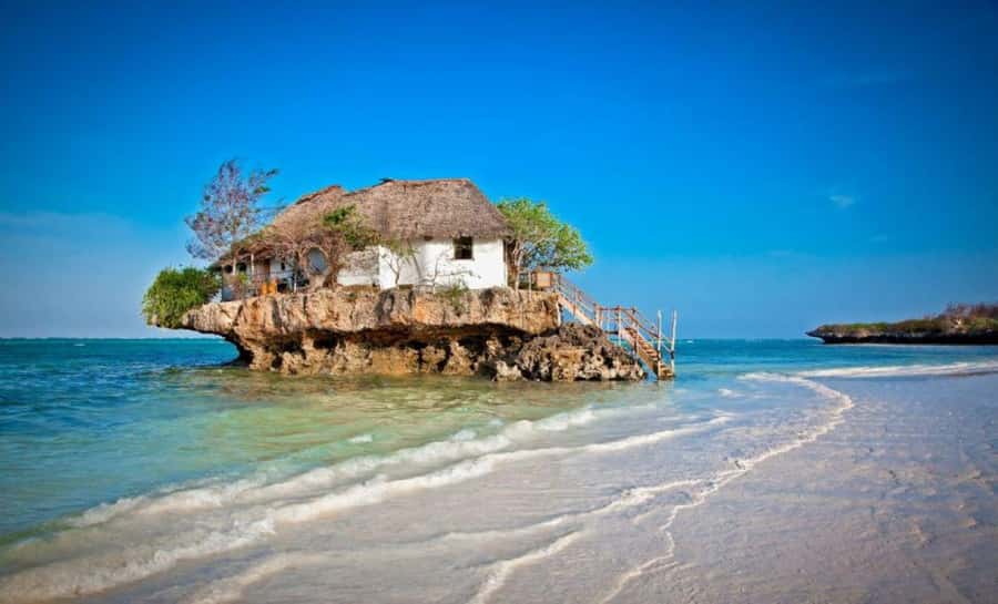 Zanzibar, Salaam Cave Tour, The Rock, Kuza Cave, Paje Beach - The Rock restaurant and the cost of lunch